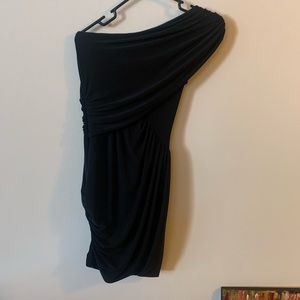 Sexy One-Shoulder Black Dress